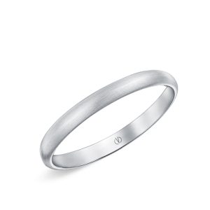 PARISIAN HALF-RUSH WEDDING BAND BRUSHED-2MM