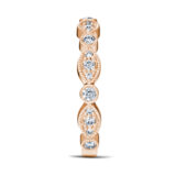 Alliance femme or rose et diamant