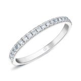 alliance femme or blanc diamant