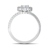 Azur Bague Femme Diamant Ovale Or Blanc Face