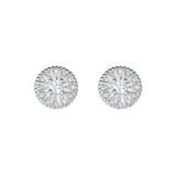 Boucles d'oreilles or blanc diamant