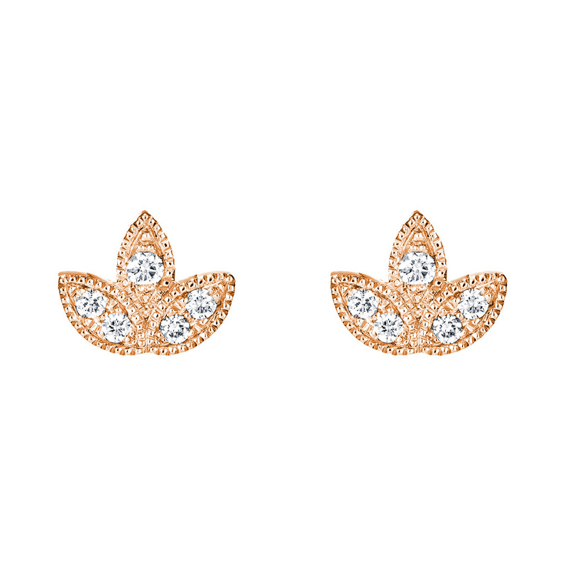 Boucles d'oreilles or et diamants