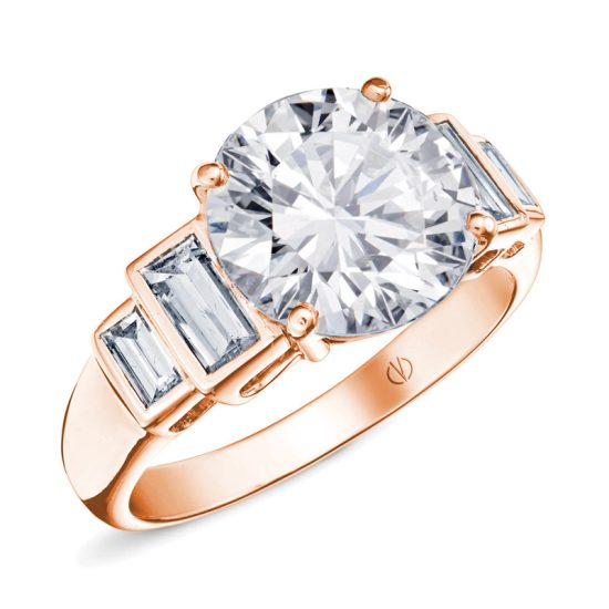 Gold and diamond engagement ring