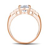 Gold and diamond engagement ring