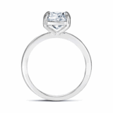 Bague Femme Solitaire Coussin Royal Diamant Or Blanc Palladié