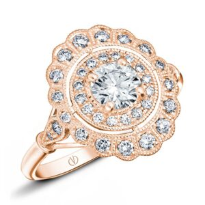 Bague Eliette or rose diamant