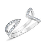 bague bandeau or blanc diamants