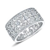 bague bandeau or blanc diamant