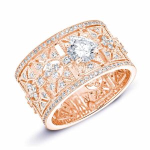 bague bandeau or et diamant
