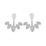 boucles d'oreilles or blanc diamant