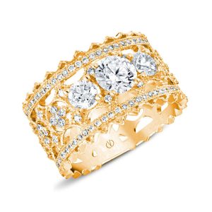 Claudia Women's Gold Diamond Bandeau Ring