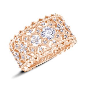 gold and diamond band ring