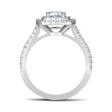 Chiara Bague Femme Diamant Or Blanc Face