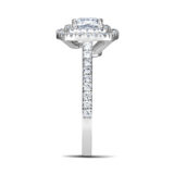 Chiara Bague Femme Diamant Or Blanc Profil