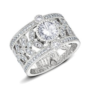 Cléo Bague Bandeau Femme Diamant Or