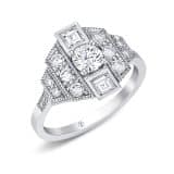 Ludmilla Bague Petit Modèle Diamant Platine