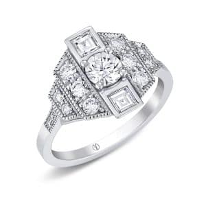Ludmilla Bague Petit Modèle Diamant Platine