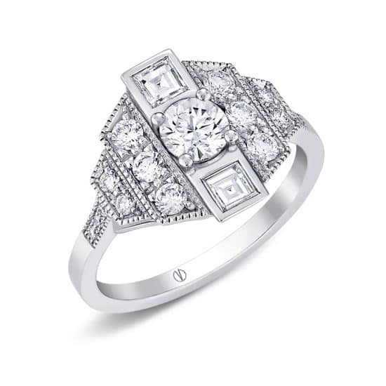 Ludmilla Bague Petit Modèle Diamant Platine