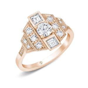 Ludmilla Bague Petit Modèle Diamant Or Rose