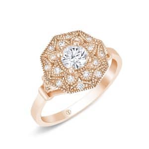 Bague Maayane Petit Modèle Diamant Or Rose