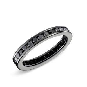 MIKE BLACK-ALLIANCE-OR RHODIÉ GRIS-DIAMANT NOIR