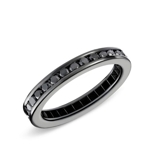 MIKE BLACK-ALLIANCE-OR RHODIÉ GRIS-DIAMANT NOIR