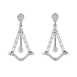 Boucles d'oreilles diamant or blanc