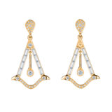 Boucles d'oreilles diamant or jaune