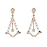 Boucles d'oreilles diamant or rose