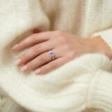 Bague Palmire or blanc diamant