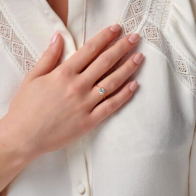 Bague femme or jaune diamant