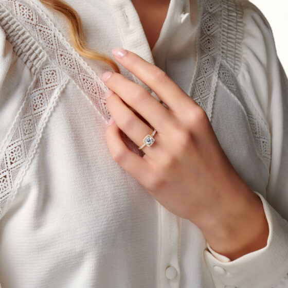 Bague femme or jaune diamant