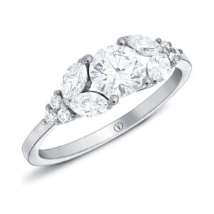 bague Rosalie en or blanc palladié