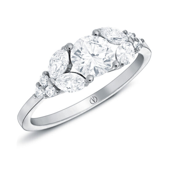 bague Rosalie en or blanc palladié