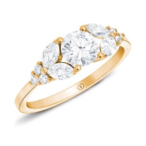 Rosalie diamant en or jaune