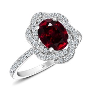 BLANDINE RUBY PLATINUM RING