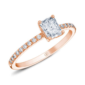 Bague femme or rose diamant