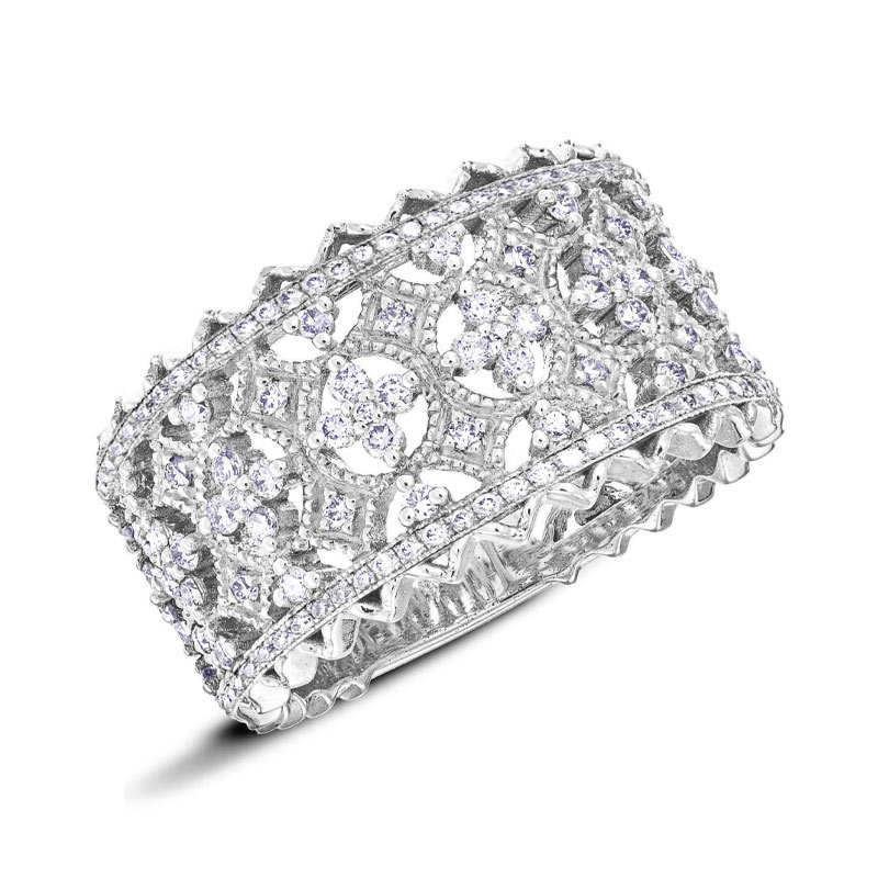 bague bandeau or et diamants