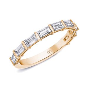 alliance femme or jaune diamant baguette