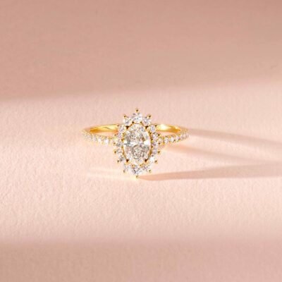 Bague or jaune diamant