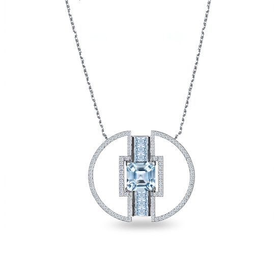 VALERIAN-AQUAMARINE NECKLACE-OB