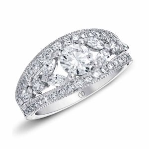 Bague or blanc diamants