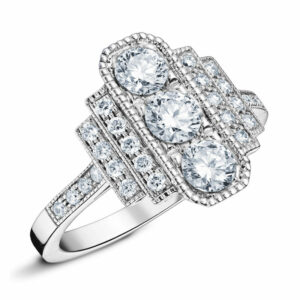 bague or blanc diamant