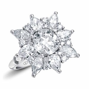 Bague or blanc diamants