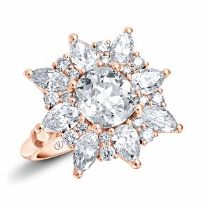 Rose gold diamond ring