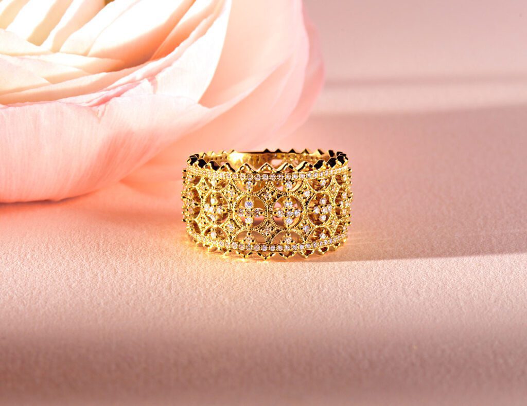 Bague femme or jaune diamants