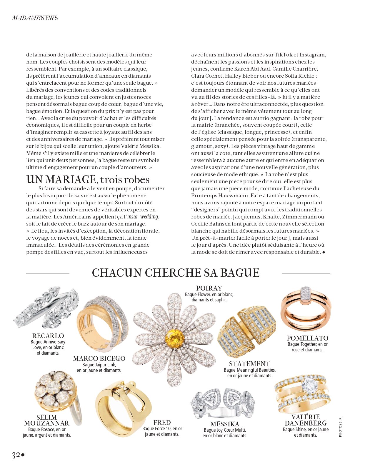 Article Valérie Danenberg x Madame Figaro - Bague or jaune diamants