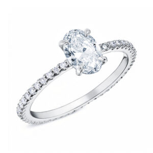 Bague femme or blanc diamant