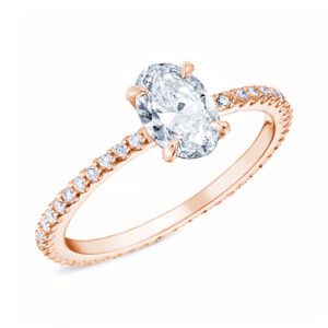 Bague femme or rose diamant