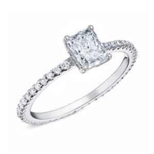 Bague femme or blanc diamant